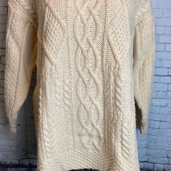 Kennedy of Ardara Vintage Cable-Knit Heavy Sweater Ireland New Wool Fisherman's - Picture 4 of 13